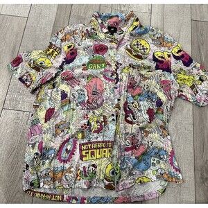 Rare H&M Spongebob Squarepants Button Down Shirt Large SB Nickelodeon Patrick